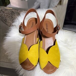 Indigo Yellow and Tan Women's Sandals